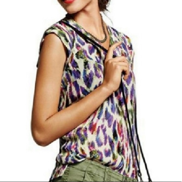 CAbi Tops - CABI Plume Feather Print Top SZ SMALL